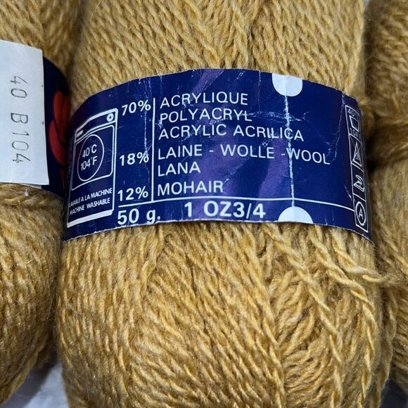 PHILDAR Interview 142 Acrylic, Wool and Mohair Blend Yarn-3 Skeins - Picture 3 of 3